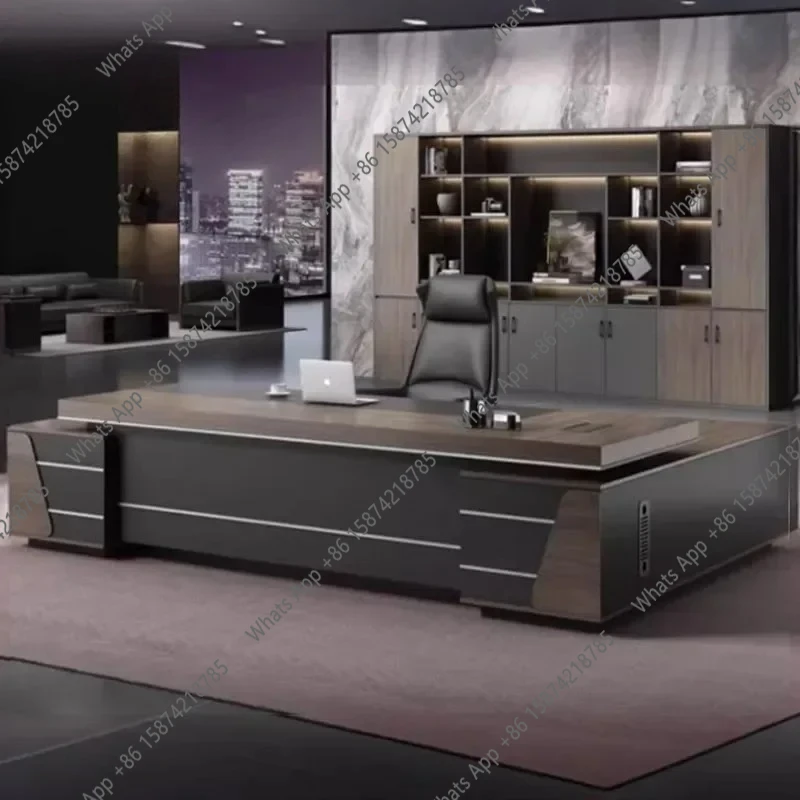 

Storage Wide Set Computer Table Base Large Modern Executive Wooden Computer Desks Gaming Drawers Mesa Para Compuatador Furniture