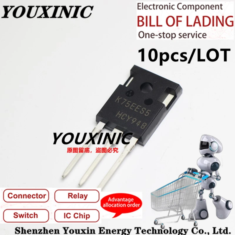 

YOUXINIC 2021 + 100 новый импортный оригинальный IKW75N65ES5 K75EES5 TO-247 бтиз транзистор полевой транзистор 75 а 650 в