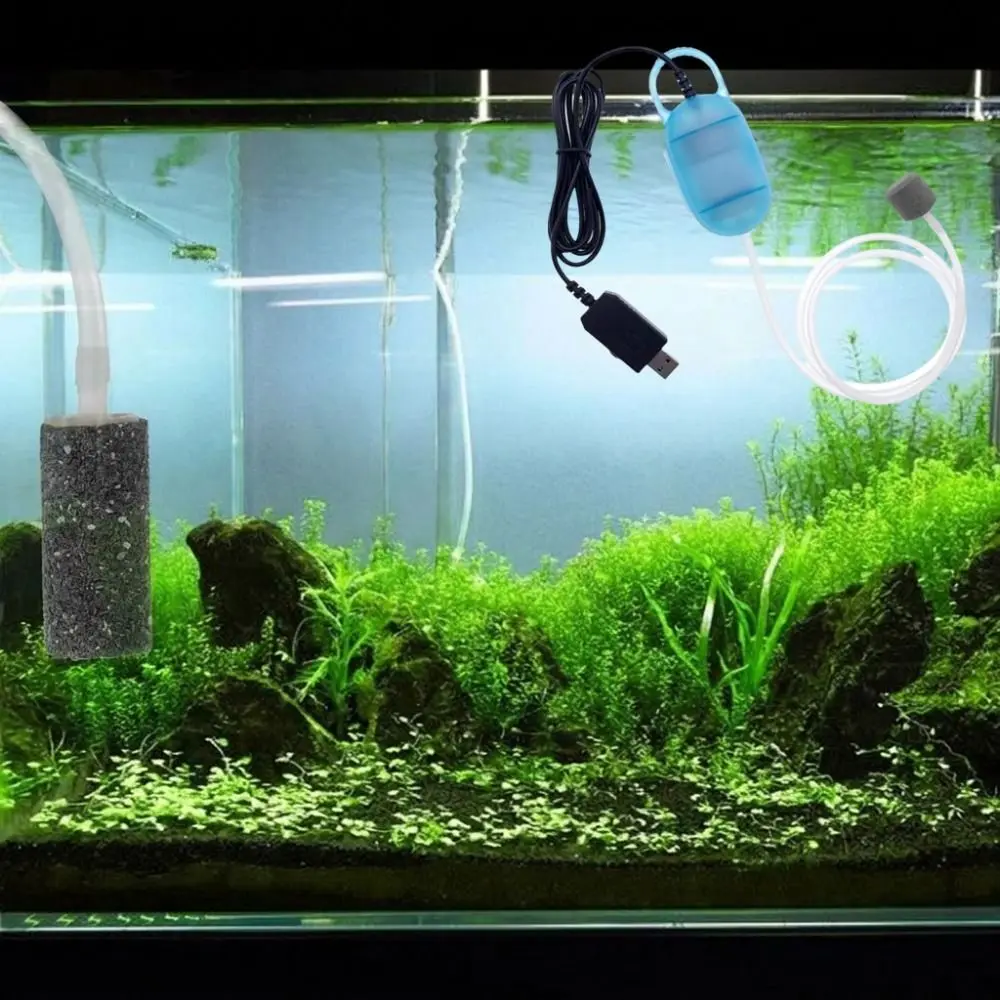 Aquarium Supplies Mini Fish Tank Oxygen Pump Portable Ultra Quiet USB Oxygenator Efficient Aquarium Aerator Aquarium