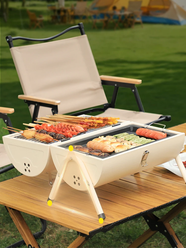 

Portable Outdoor Camping Grill Outdoor BBQ Grill Chimney Grill