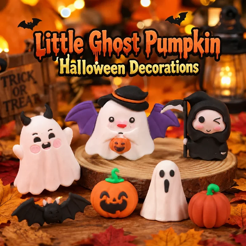 Little Ghost Pumpkin Halloween Decorations Soft Glue Ornaments for Home Party Decor Festive Rendering Function Gift Giving