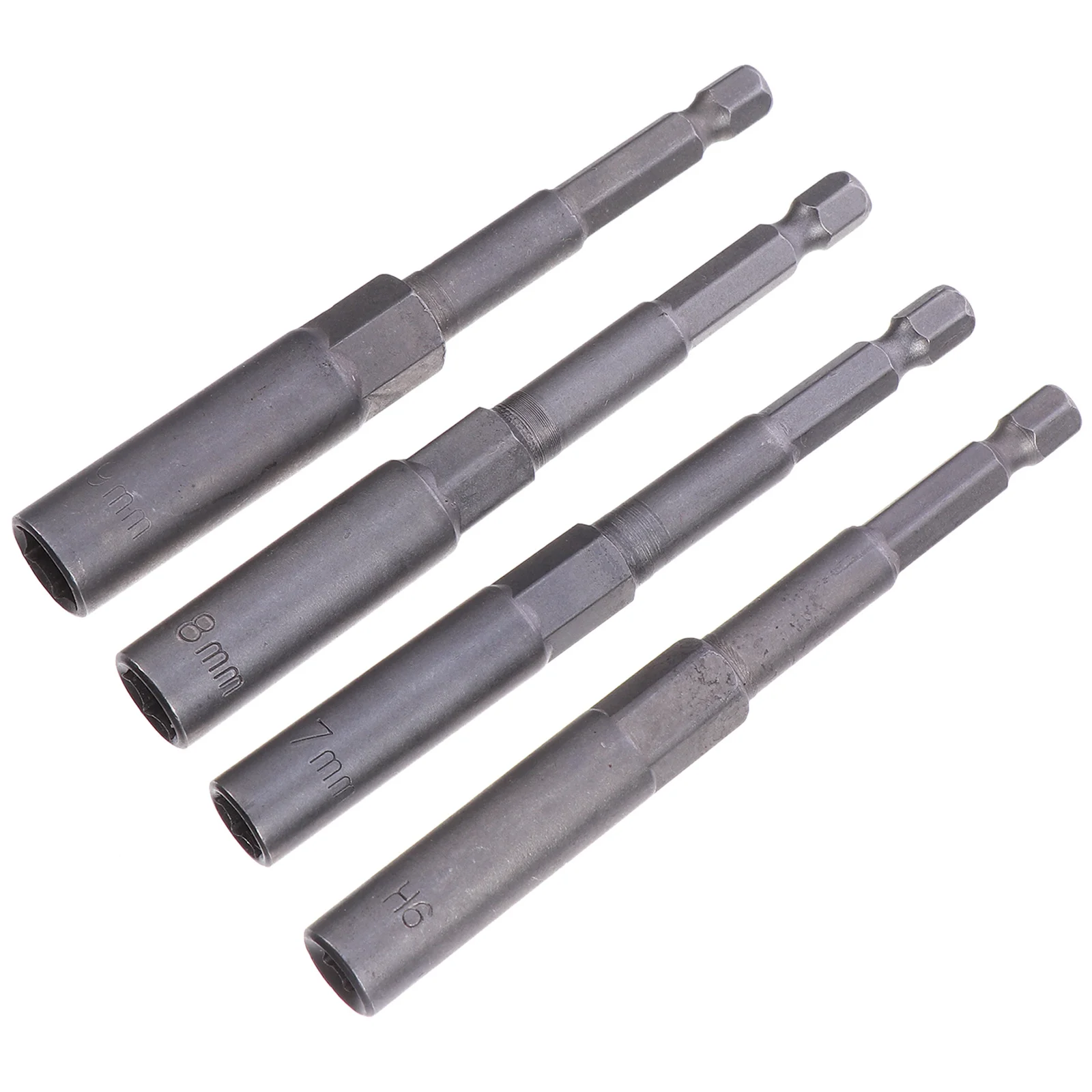 

4Pcs Magnetic Drill Bit Sleeve Medium Extension Chromium-Vanadium Alloy Steel Durable Power Screwdriver Socket Adapter