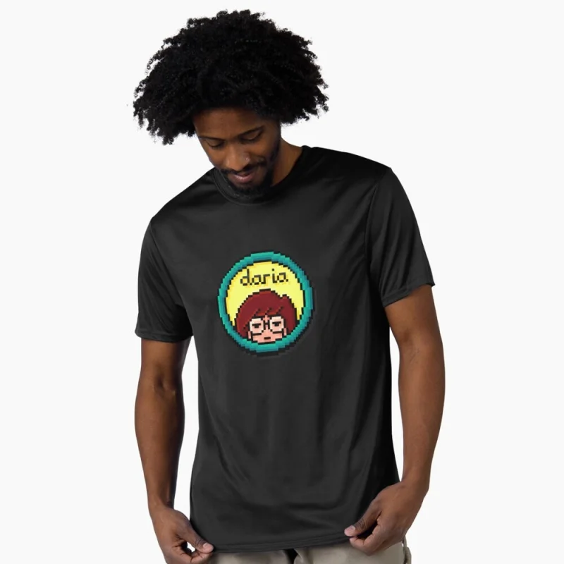 Retro Sick sad world Daria tv show Gift t shirt 90s Nostalgia cartoon printed Graphic Clothes Y2K clothing 0331 Large size Tops
