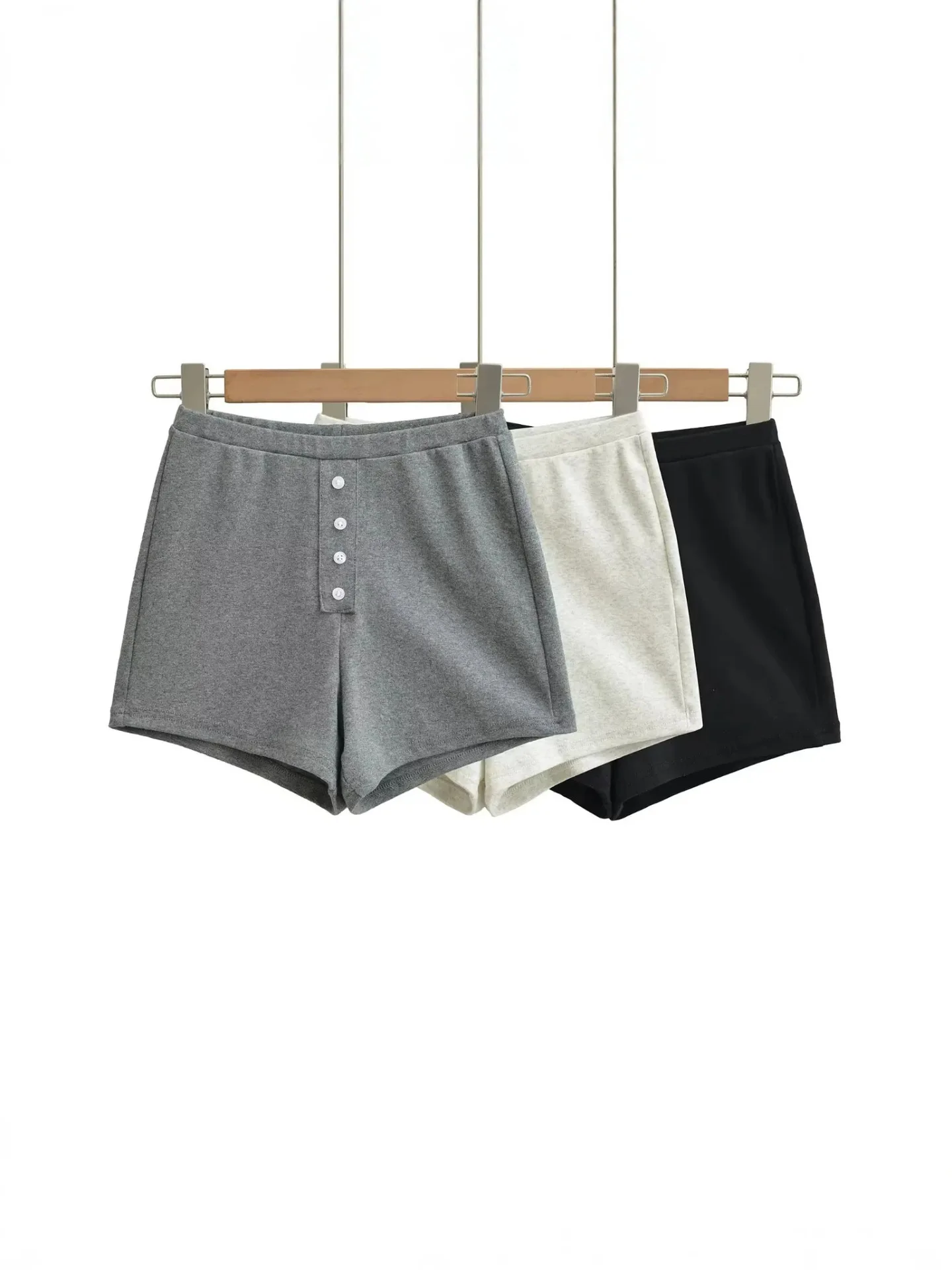 Dave&di Low Waisted Buckle Slimming Home Casual Shorts For Women In Summer, Elastic Waisted Slim Fit, Hip Hugging Hot Pants