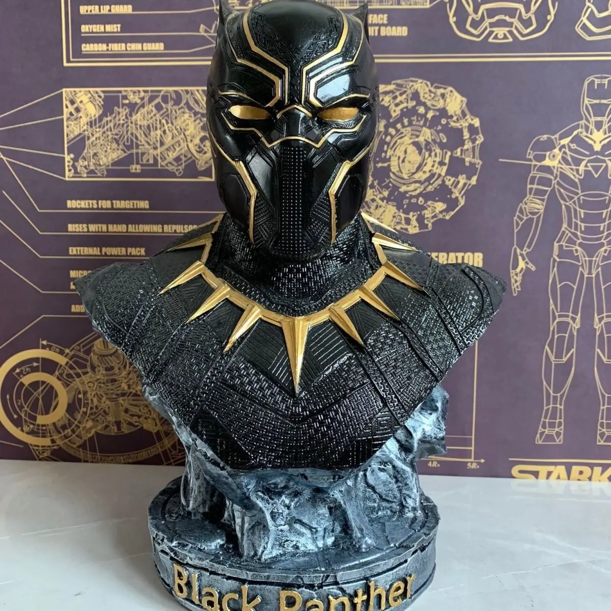 بوستو دي بانتيرا دي الرجل الحديدي 16 سم، شخصية أنيمي، estatua de Marvel، vengadores، figur grande، adorno para el salón، Koc