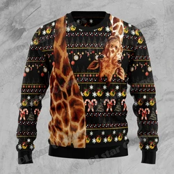 PLstar Cosmos Giraffe Funny Pattern 3D Printed Fashion Men's Ugly Christmas Sweater Winter Unisex Casual Knitwear Pullover MYY20