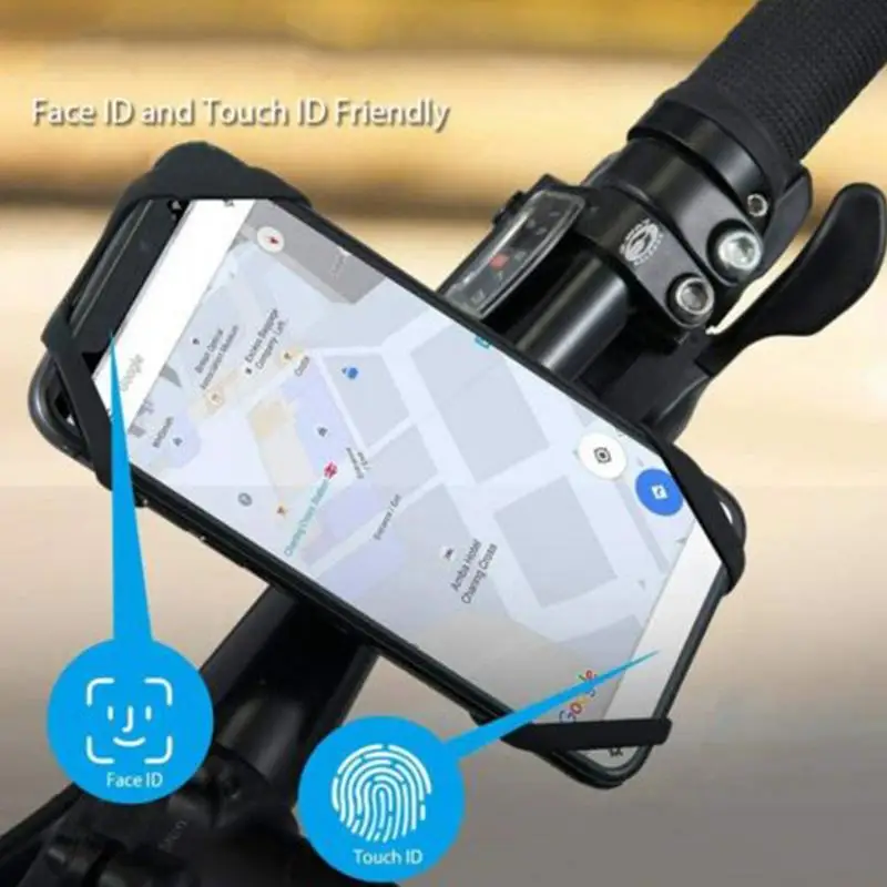 Phone Holder Grip Rubber Strap Motorcycle Phone Holder Band Silicone Elastic Phone Holder Tether Bicycle Cell Phone Mount Tether