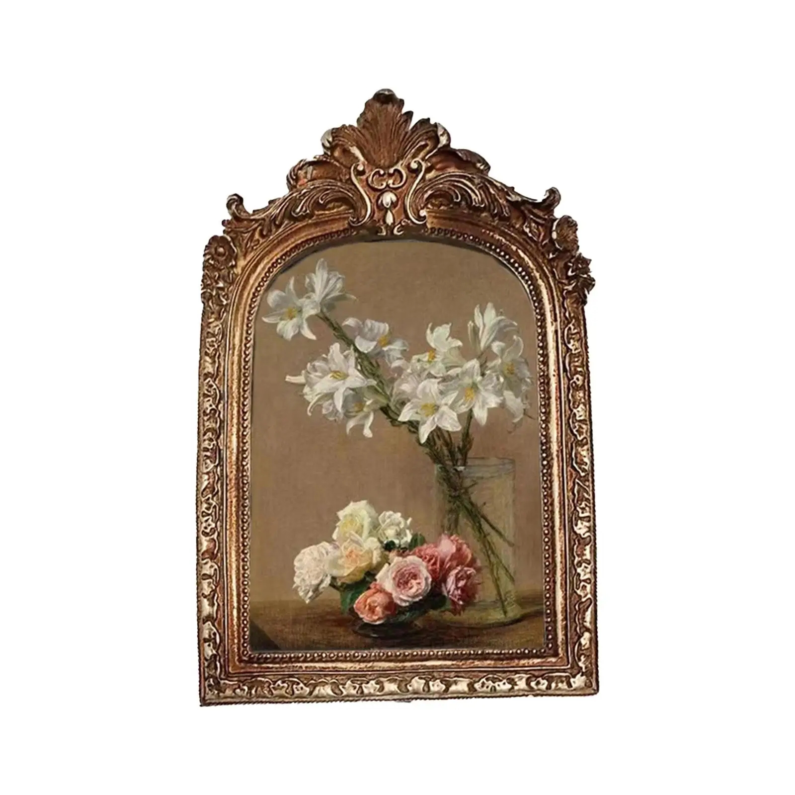 European Style Picture Display Frame Carved Tabletop Wall Hanging Baby Picture