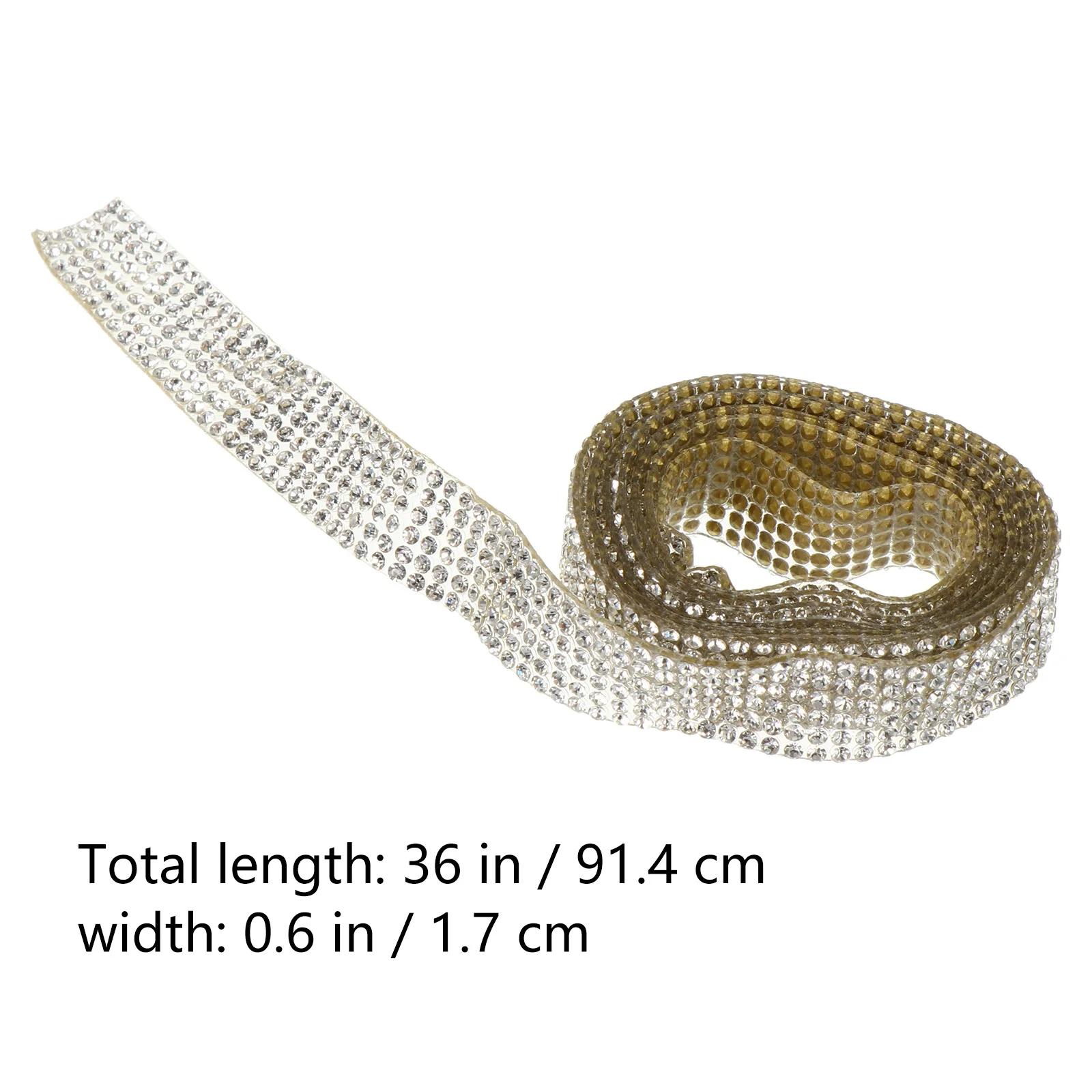 1 لفة حجر الراين التفاف كريستال تألق الشريط لاصق سلسلة DIY بها بنفسك حفل زفاف الحجاب زي الديكور