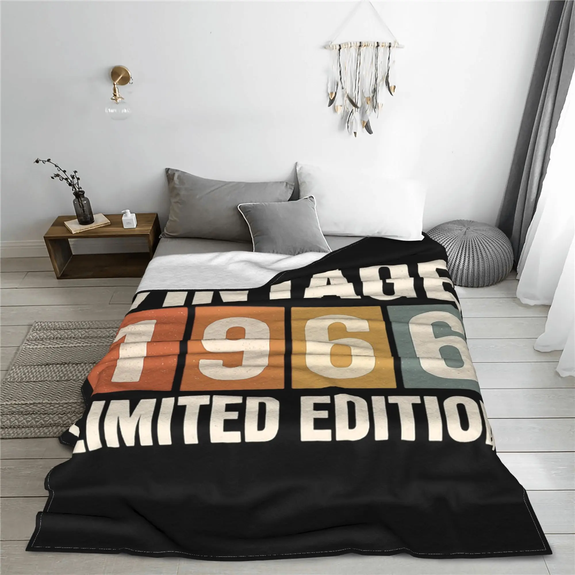 

Винтажные одеяла на день рождения, ограниченная серия 1966, дышащее флисовое одеяло для дивана, постельные принадлежности, офисные пледы, покрывало, одеяло