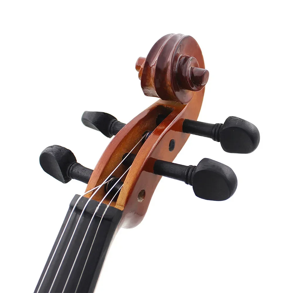 Violín acústico de madera maciza Natural, Violín con estuche de transporte, arco, instrumento Musical para principiantes, regalos, 1/8, 1/4, 1/2,