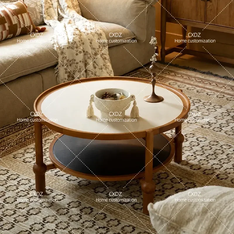 Harajuku Forest Style Coffee Table Slate Top Medieval Chinese Atmosphere Living Room Exquisite Multifunctional Storage