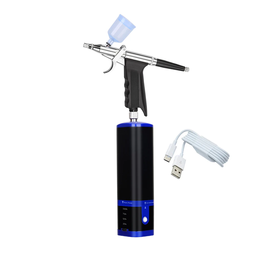 Portable Compressor Trigger Type Wireless Mini Airbrush Kit High Power Super Works Rechargeable Customized Art Spray Gun Tool