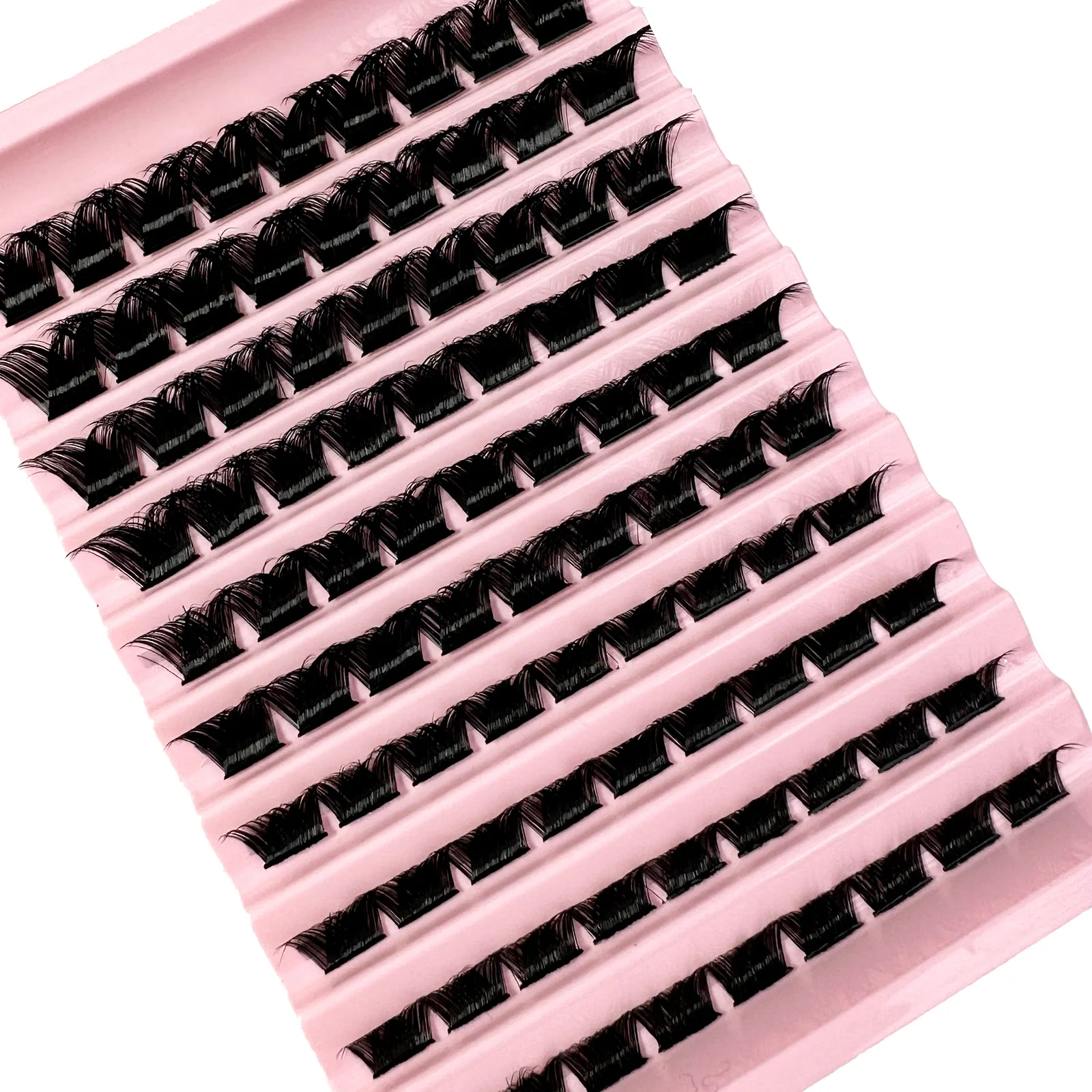 10 linhas de cílios postiços grupos individuais cílios cluster aparência natural onda fofo cluster cílios diy extensão de cílios maquiagem