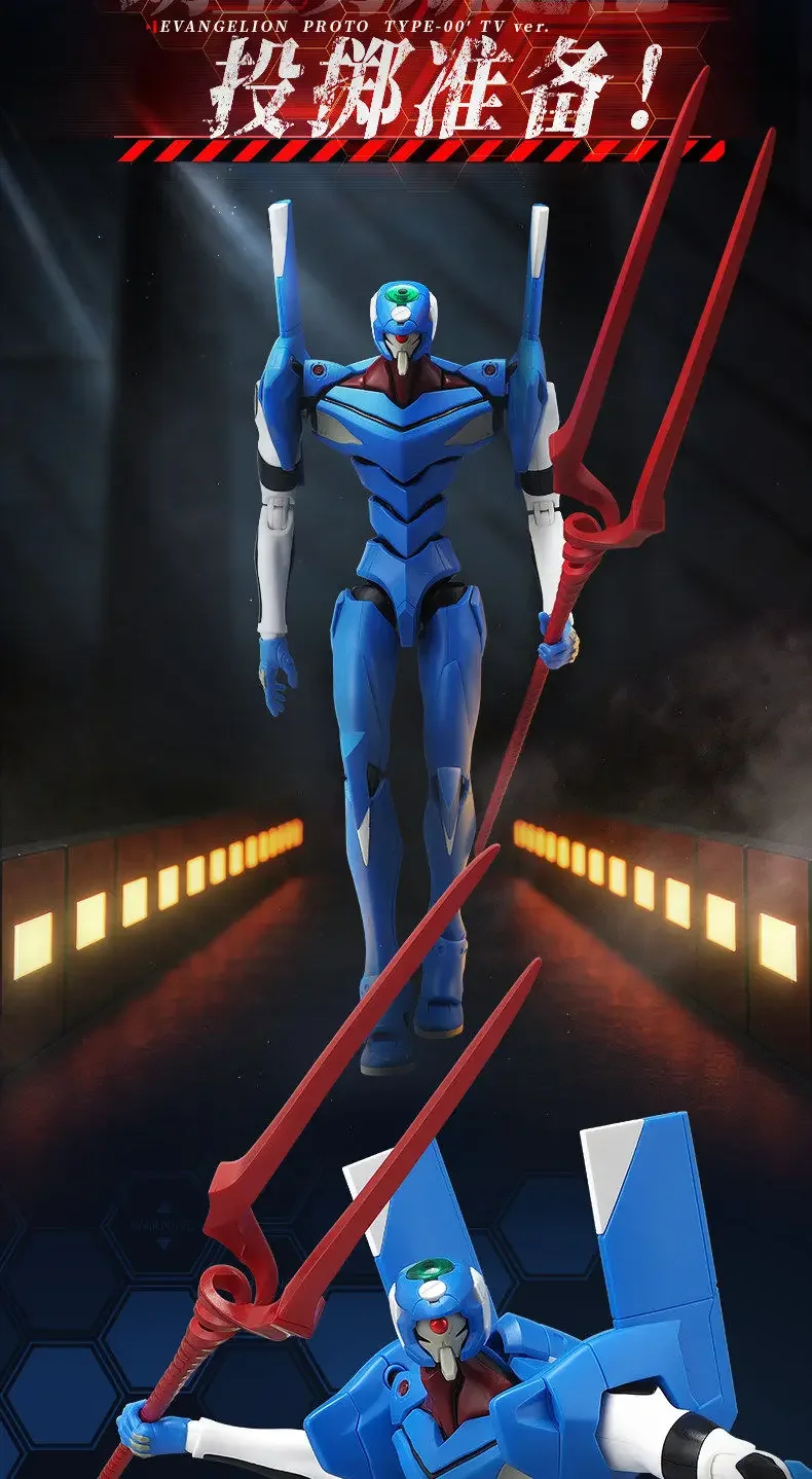 BLOKEES Original EVANGELION TYPE-00 TV 02 01 08 EVA00 NEON GENESIS EVANGELION Asuka Shinji Assembled Action Figure Anime Toys