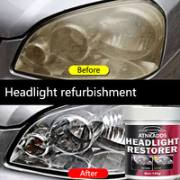 Headlight repair and refurbishment kit - Remove yellowing The molecules of aged plastics are renewed to restore their brightness