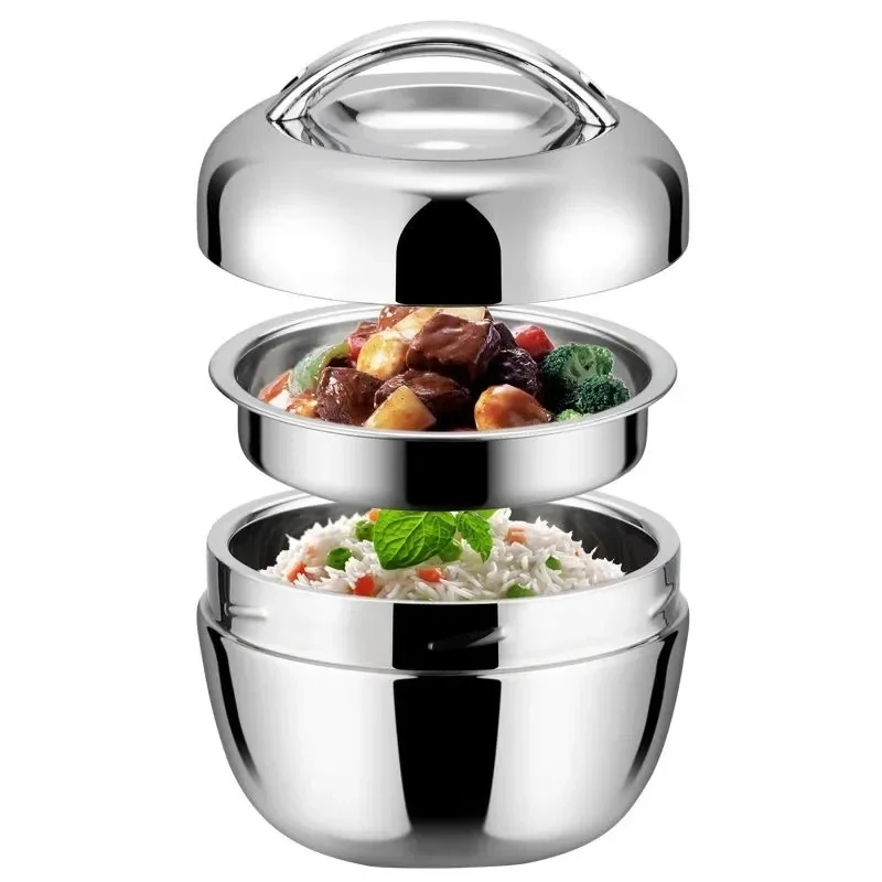 

0.8-1.3 L Vacuum Stainless Steel Lunch Box Food Storage Container Thermos Portable Picnic Bento Box Lunchbox Adult Dinnerware