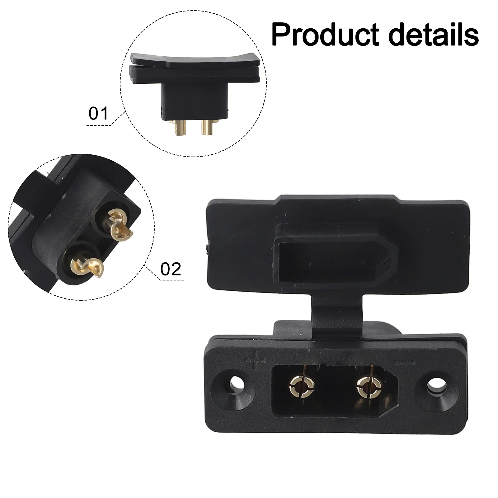 High Current Connector Gold Plated Connector For High Current Applications 10AWG Recommended Wire Gauge Small Size Connector