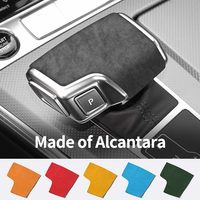 Per Audi A6 A7 C8 (2019-2025) Sport Pomello Del Cambio Copertura Boot Trim Adesivo Realizzato in Alcantara Interni Auto Tuning Accessori