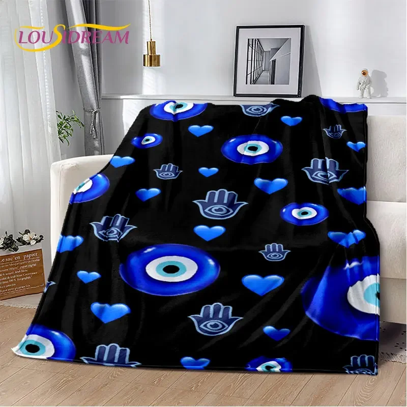 

Winter New 3d Print Blanket Nazar Evil Eye Tree of Life Soft Plush Blanket for Living Room Bedroom Bed Sofa for Kids Covering