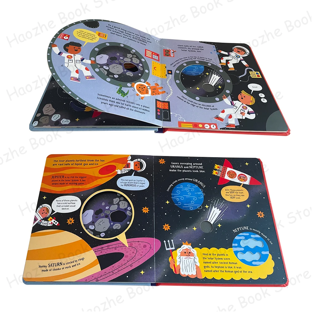 Solar System Usborne Step Inside Science Children Activity English Hardcover Book Space Knowledge Learning Kids Gift Montessori