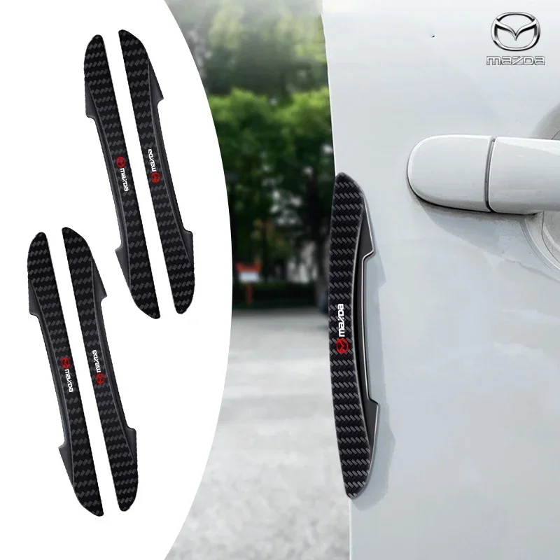 4pc Car Rubber Bumper Side Door Edge Protection Sticker For Mazda 2 3 6 8 Atenza CX-30 50 60 MX-5 CX-3 5 7 Styling Accessories