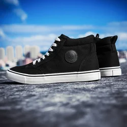 Fashion Men's Canvas Shoes Quality Men Vulcanized Shoes New Breathable Male Flats Hot Sell Wear-resistant High-top Shoes for Men