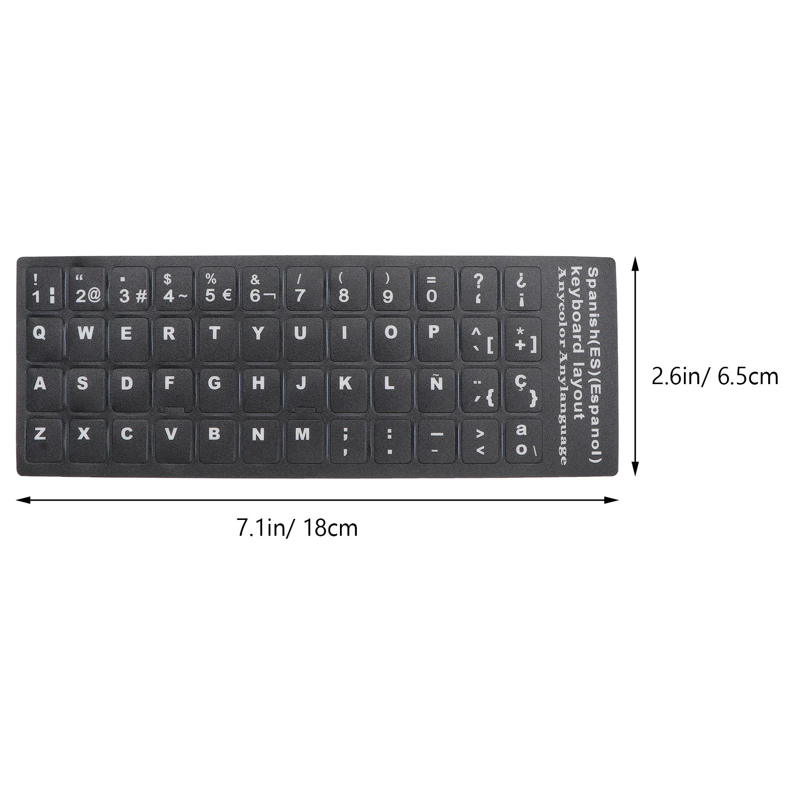 10pcs Universal Spanish Keyboard Stickers Durable Pvc Layout Protector For Pc Home Office School Easy To Apply Remove