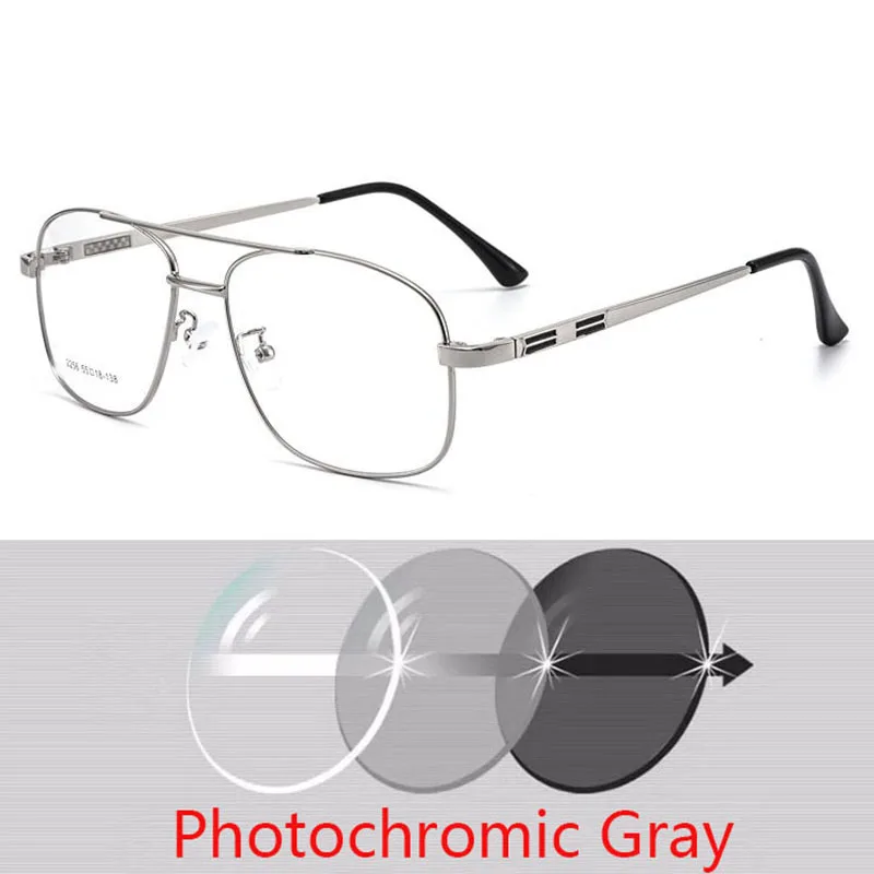 Alloy Glasses Men big Square Myopia Prescription Eyeglasses Women Metal Full Optical Eyewear 2256 SPH 0 -0.5 -0.75 -1.0 TO -6.0