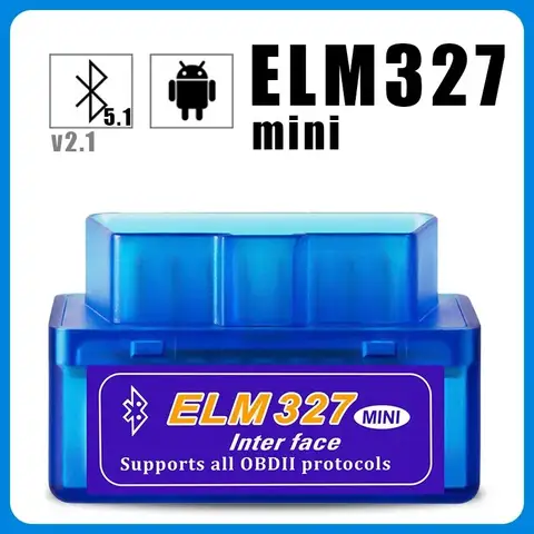 미니 Eml327 V2.1 OBD 2 블루투스 자동차 진단 도구, 안드로이드 스캐너 도구, 코드 지지대 스마트 스캔 도구, ODB2 스캐너 도구, 미니 E