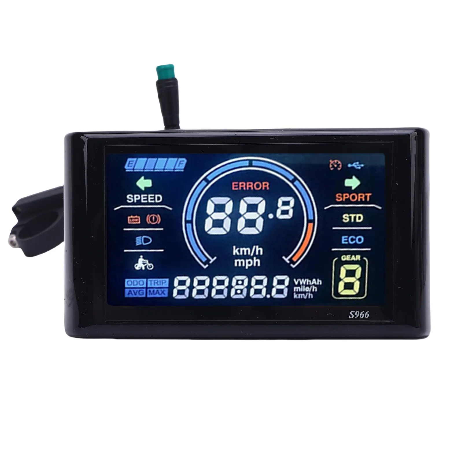 

Electric Bike LCD Display with NFC Function Waterproofing Connector High Definition LCD Screen Colorful Cycling Computer