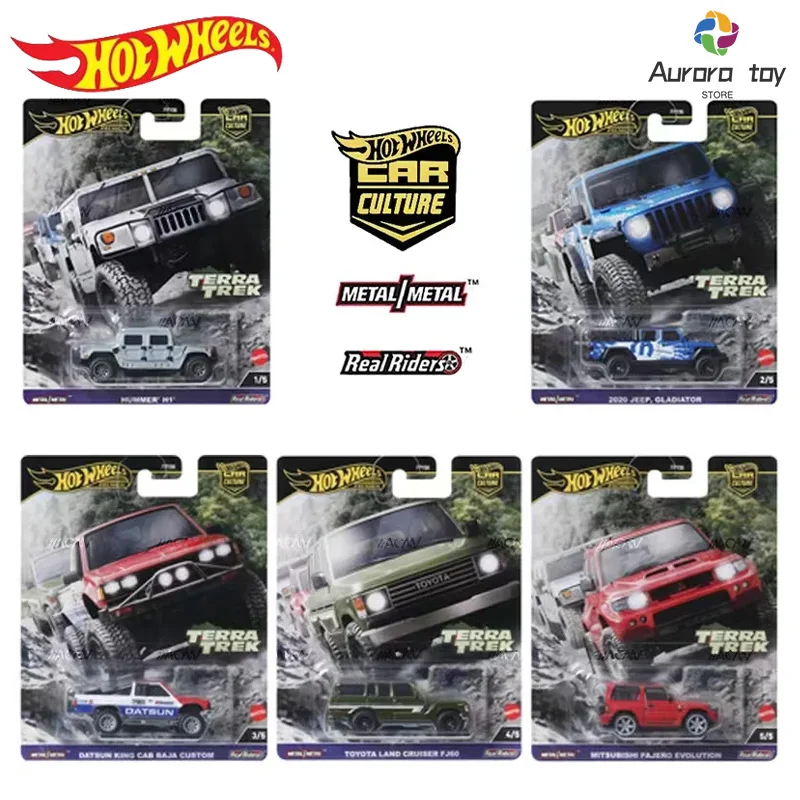 1/64 Hot Wheels Car Culture Car Model Alloy Mountain Off-Road Hummer Datsun Mitsubishi Pajero Toyota Cars Model Boy Toys Gift