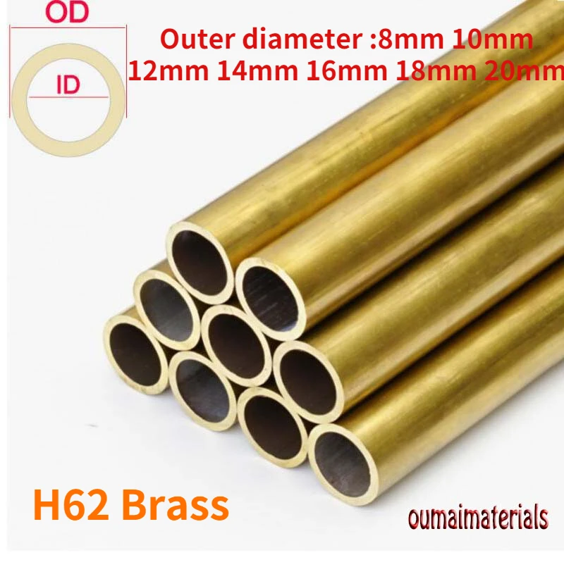 

H62 Brass Tube Pipe Capillary Copper Tube Environmental Protection 8mm 10mm 12mm 14mm 16mm 18mm 20mm Copper Sleeve