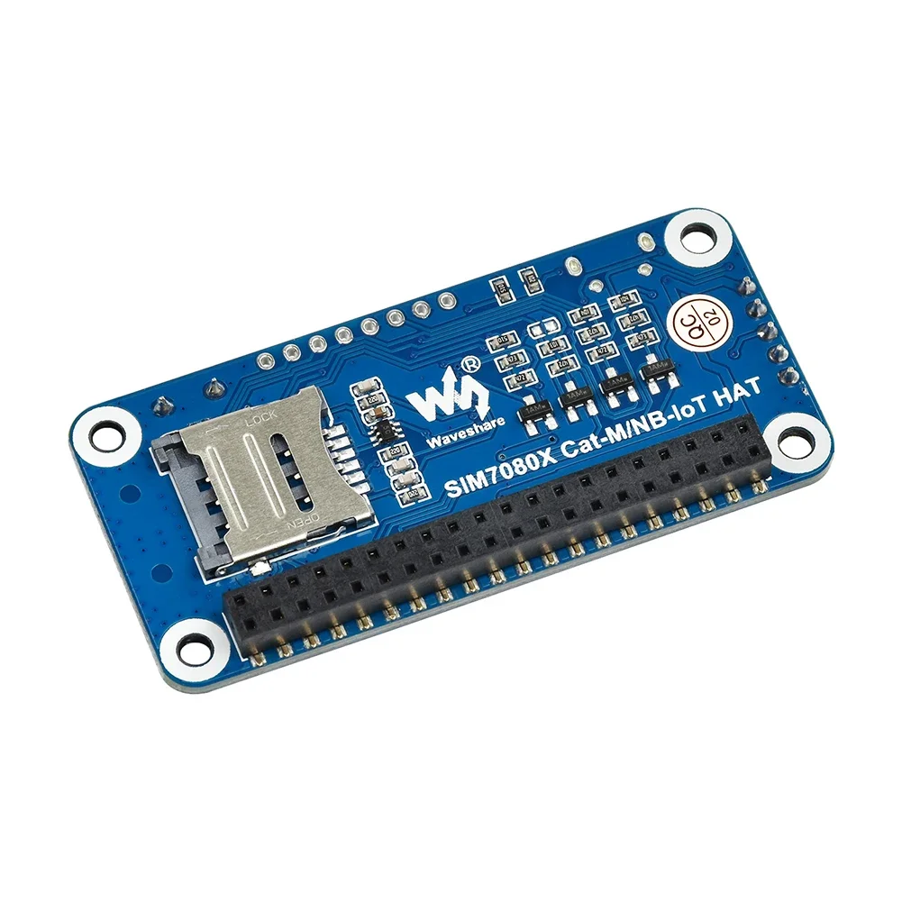 NB-IoT Cat-M(eMTC) GNSS HAT, Baseado em SIM7080G, Aplicável globalmente para Raspberry Pi, Arduino STM32