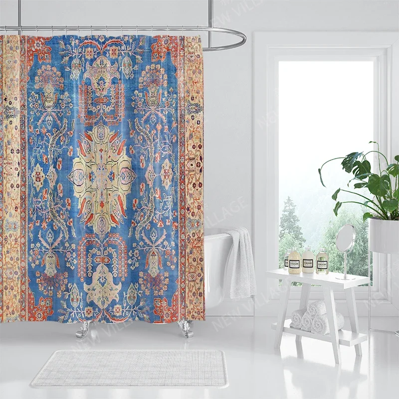 Waterproof fabric shower curtains Bathroom curtain accessories Bath curtain for shower 180x200cm 240*200 boho decoration vintage