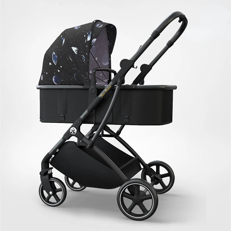 Cochecito de bebé 3 en 1, carrito plegable con absorción de impacto, vista alta, novedad de 2024