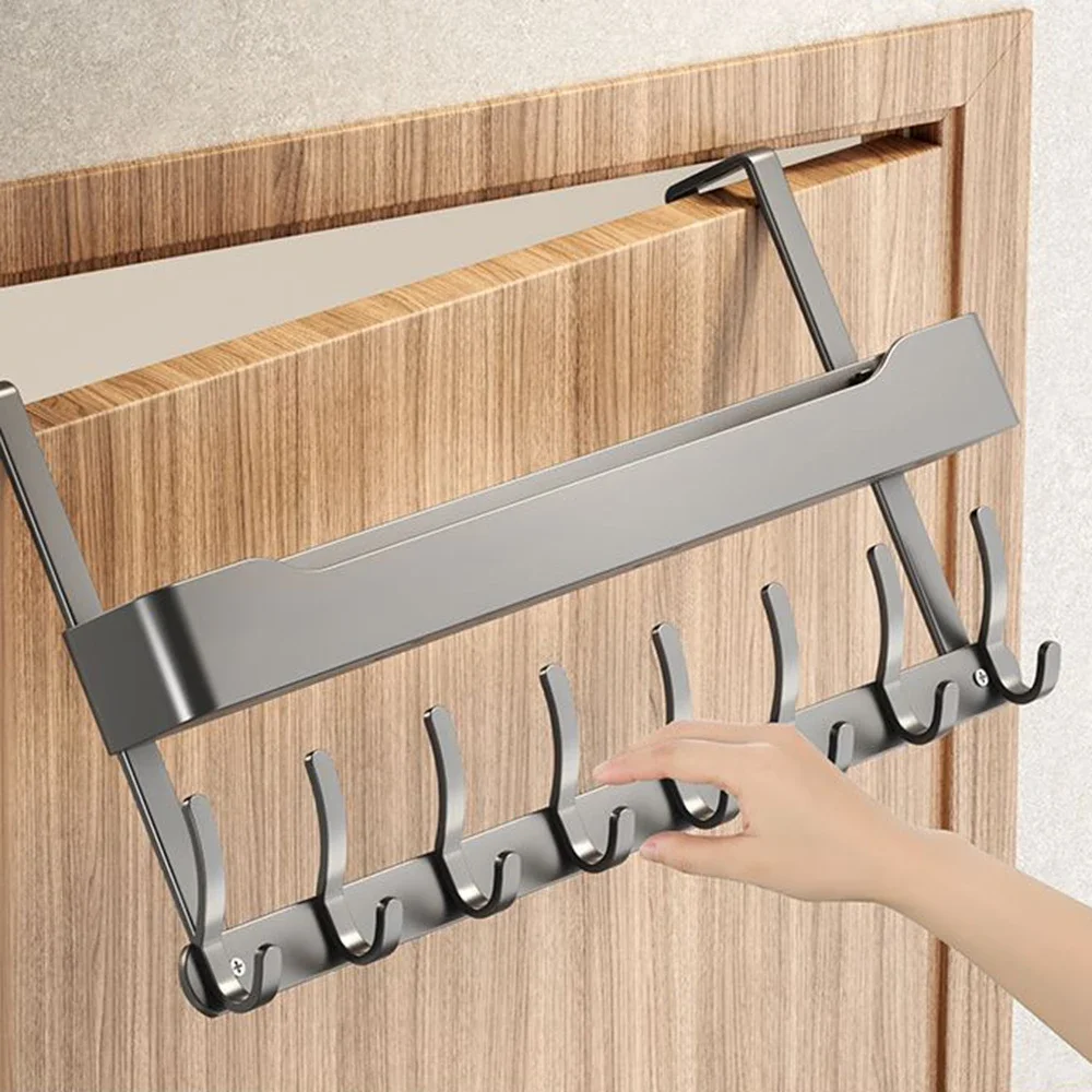 Wall Hanging Hooks Door Simple Door Rear Hooks No Hole-punching Clothes Rack Entrance Door Hanging Rack Storage Rack Back Type