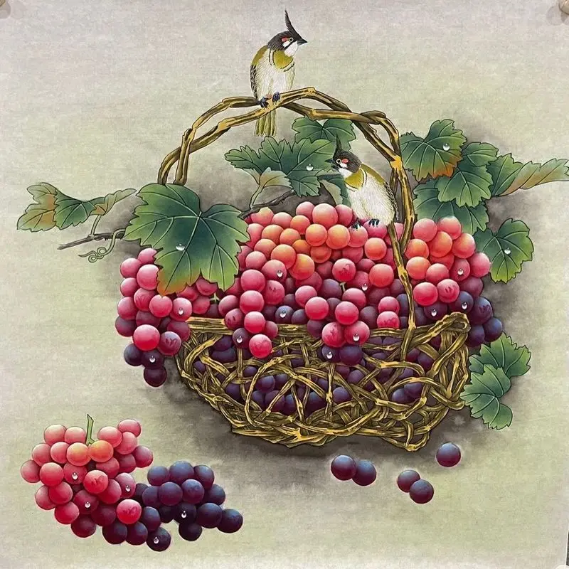 

GATYZTORY Diamond Embroidery Full Square Set Grape Scenery Diamond Painting Kit Diamond Mosaic Decor Home Cross Stitch