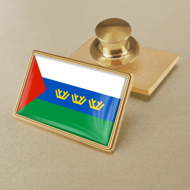 Tyumen Oblast of Russian Federation Flag Lapel Pins Broochs Badges