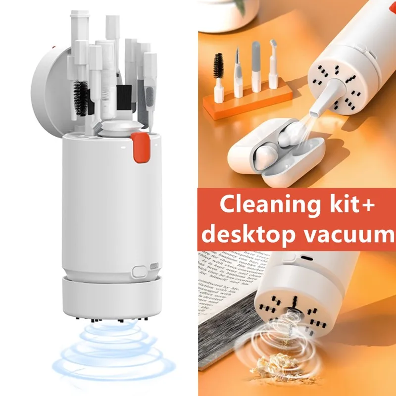 Handheld Mini vacuum cleaner Computer keyboard Cleaning brush Desktop Mobile phone headphones Cleaning pen Vacuum cleaner tool