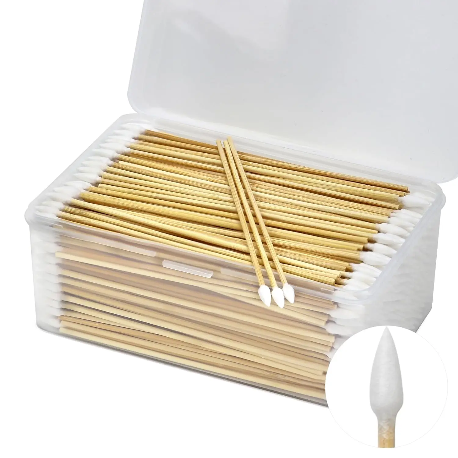 

500PCS 6" Gun Cleaning Cotton Swabs with Storage Box, Lint-Free Precision Cleaner