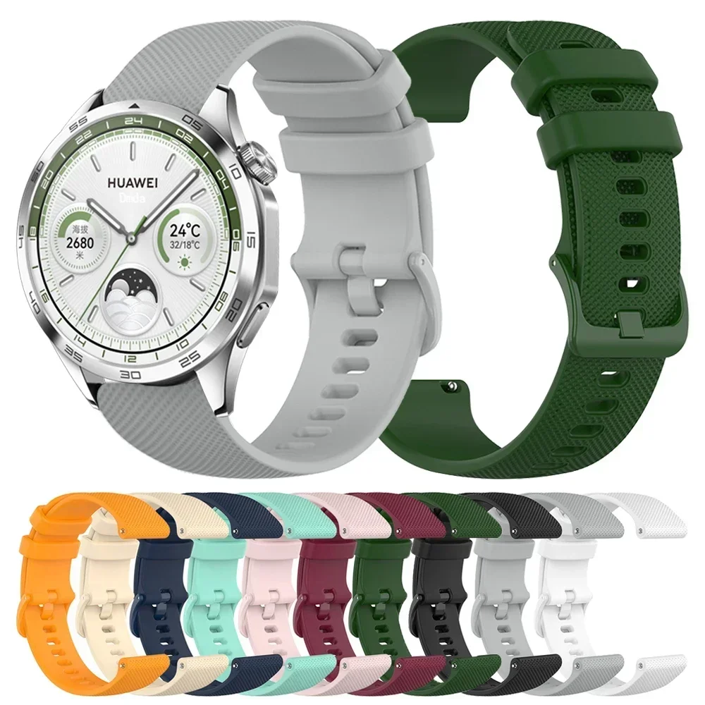 Silicone Strap For Huawei Watch GT 4 46mm Band GT3 2 Pro 42mm 46mm Buds 20mm 22mm Wristband For HONOR Watch 4 Pro GS 3i Bracelet