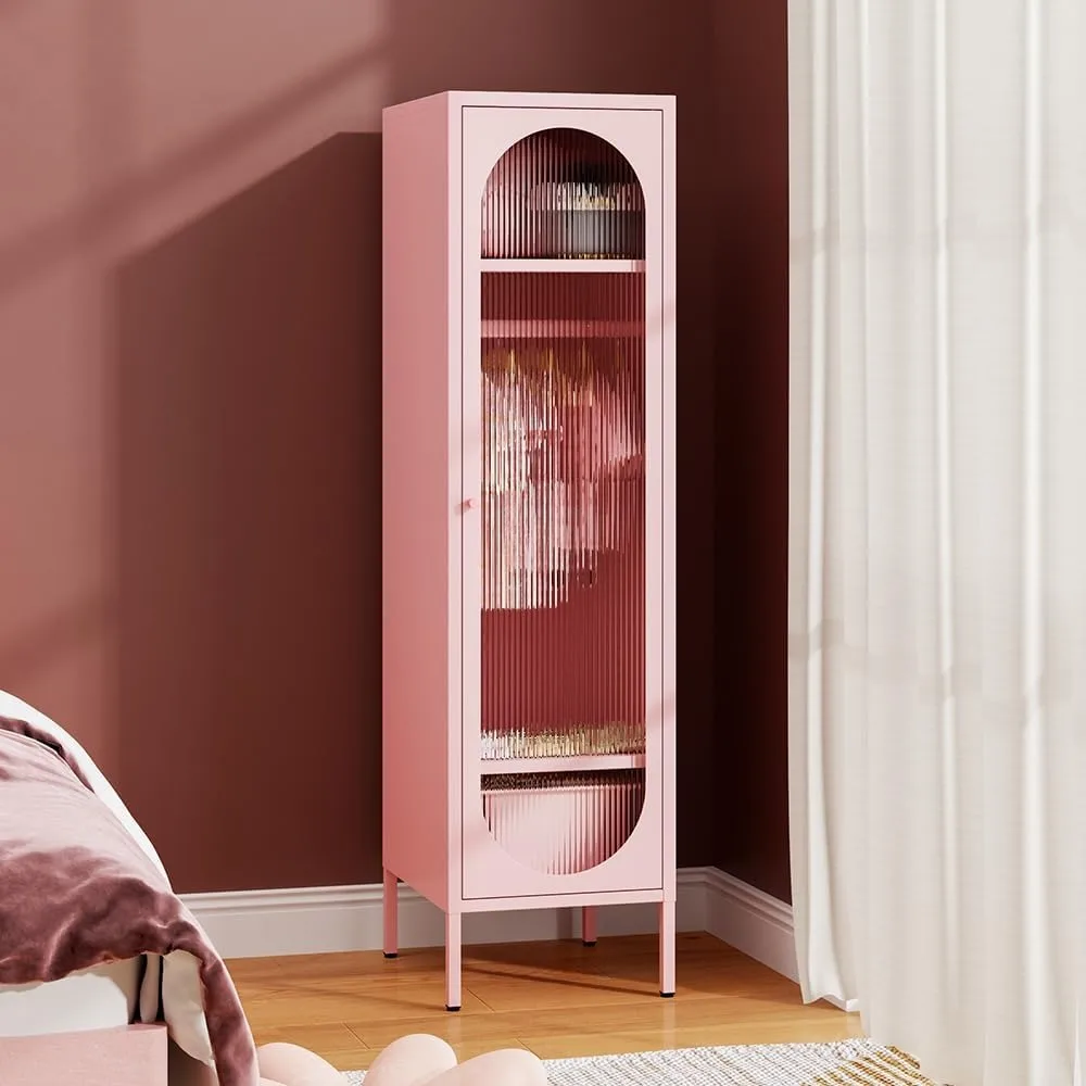 خزانة تخزين معدنية لغرفة نوم الأطفال، والفصول الدراسية المدرسية، والمكتب، وخزانة خزائن أطفال شفافة من الأكريليك مع رفين #5