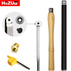 Set di utensili per tornio per legno strumento di finitura lunghezza 250mm con inserto rotondo in carburo di tungsteno da 18mm/manico per utensili per tornitura per legno fai da te