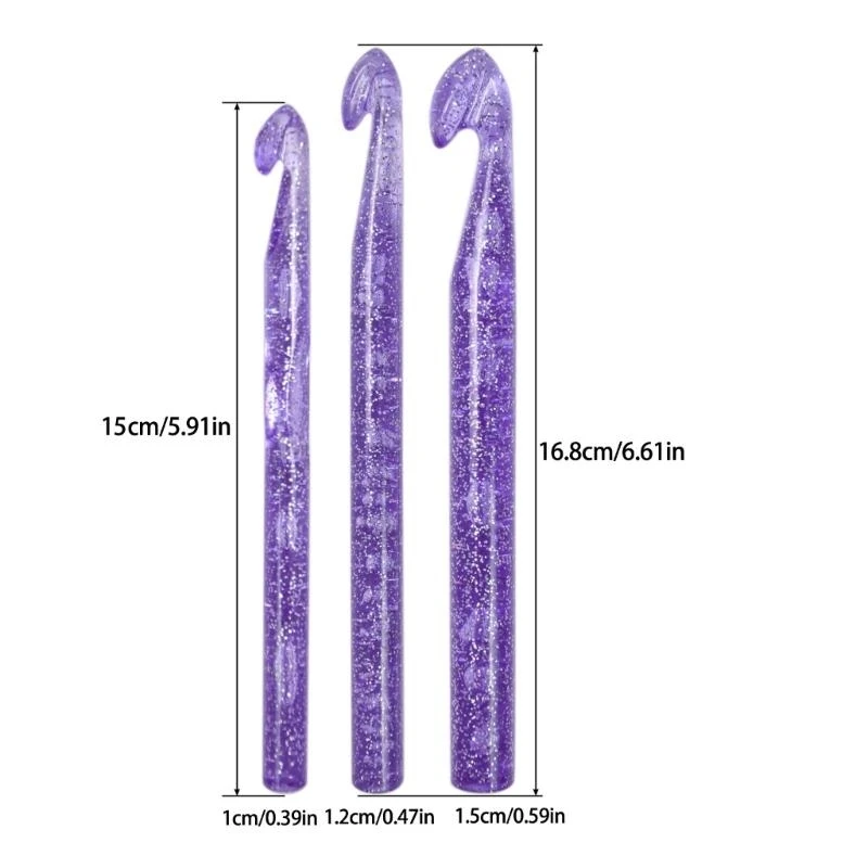 J0MC 10/12/15mm حياكة إبرة هوك الكروشيه مجموعة سهلة الاستخدام للحياكة الكروشيه