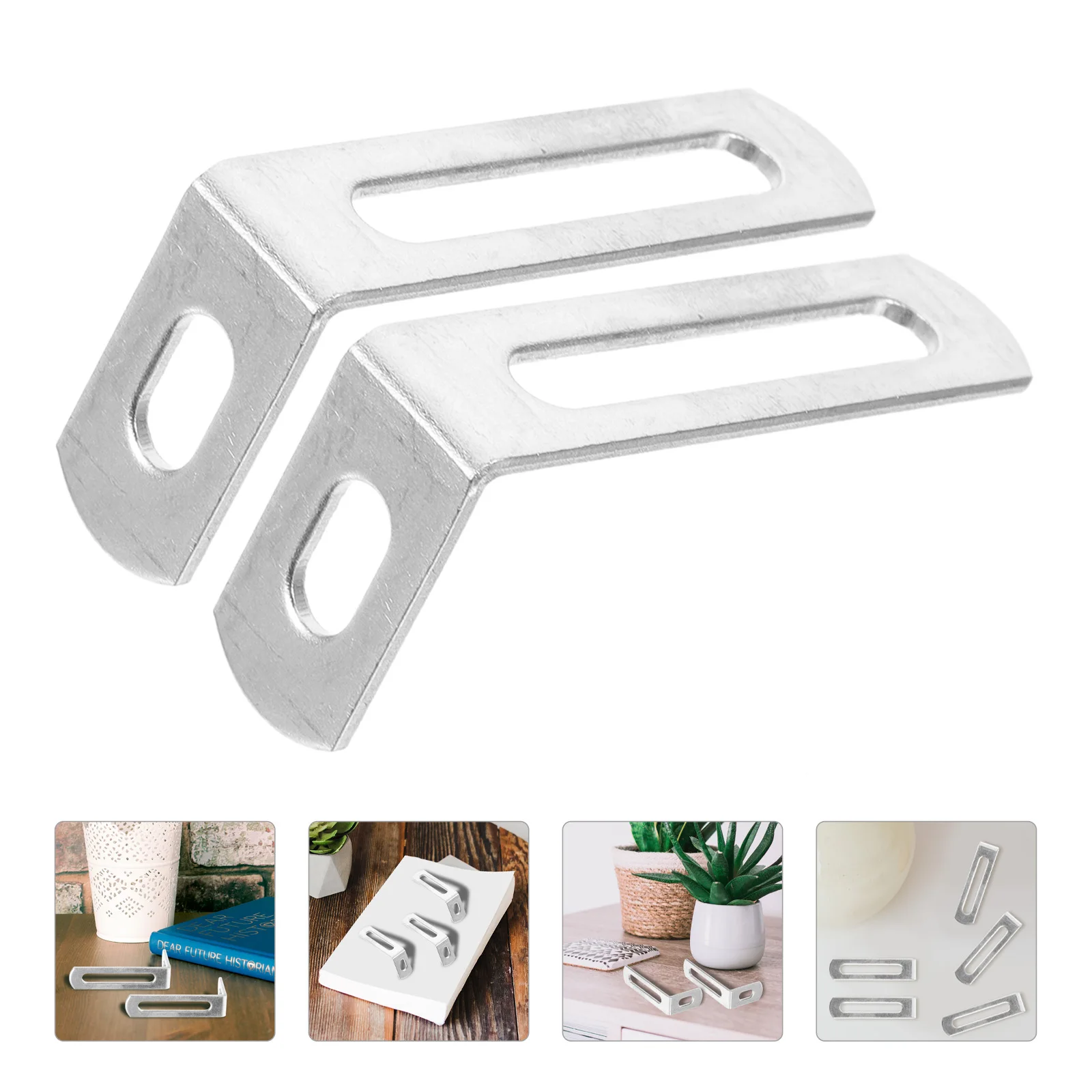 20pcs Fasteners Brace Slotted Hole Fasteners Shelf Bracket Right Angle Fasteners Shelf Bracket Shelf Support Fixed Connector