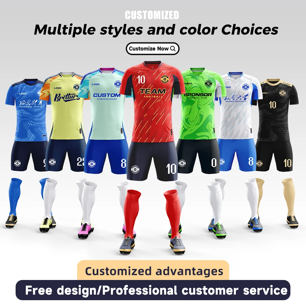 

Adult Kids Football Jersey Men Boy Customize Soccer Uniforms Kit Sports Clothes Women Futsal Sportswear Training Tracksuit Child