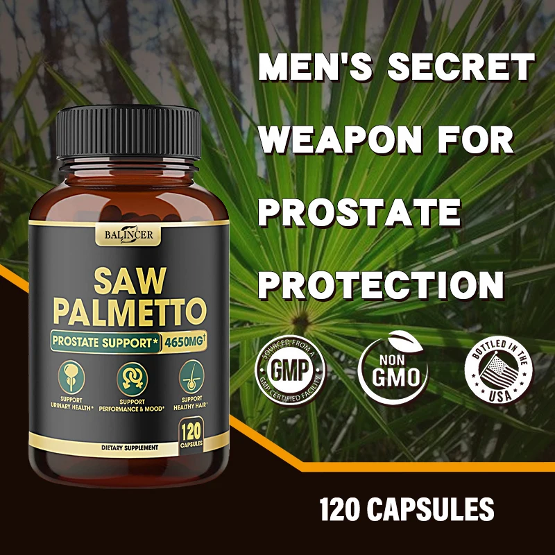 8-in-1 Saw Palmetto Supplement - Supports Hair Health and Urinary Tract Function Relieves Prostate Inflammation, Thinning Hair