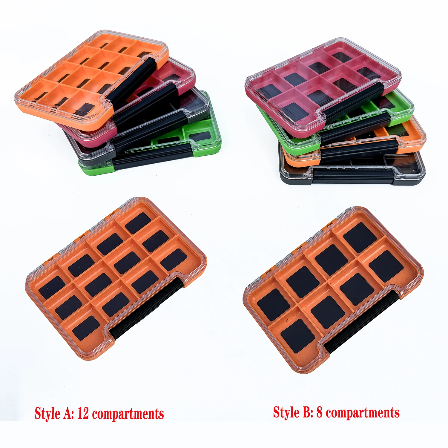 Fishing Tackle Box 8-12 Compartments Fishing Lure Bait Hook Storage Case Fishing Organizer Tools Accessories