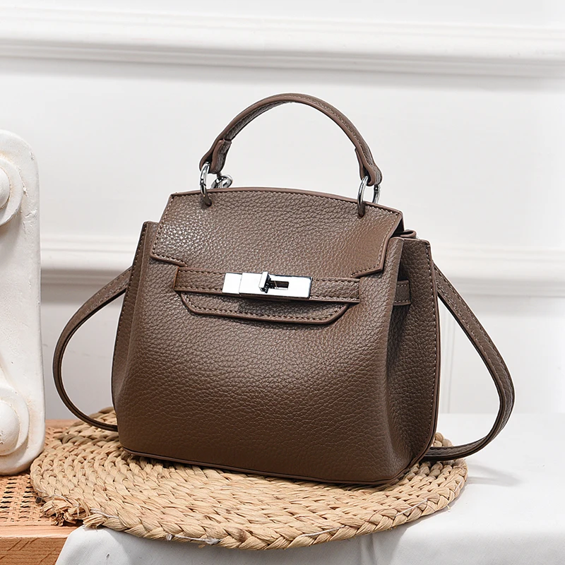 Casual Elegant A92850 Handbag Women's Shoulder Crossbody Bag PU Leather Medium Size Versatile Daily Use Handbag